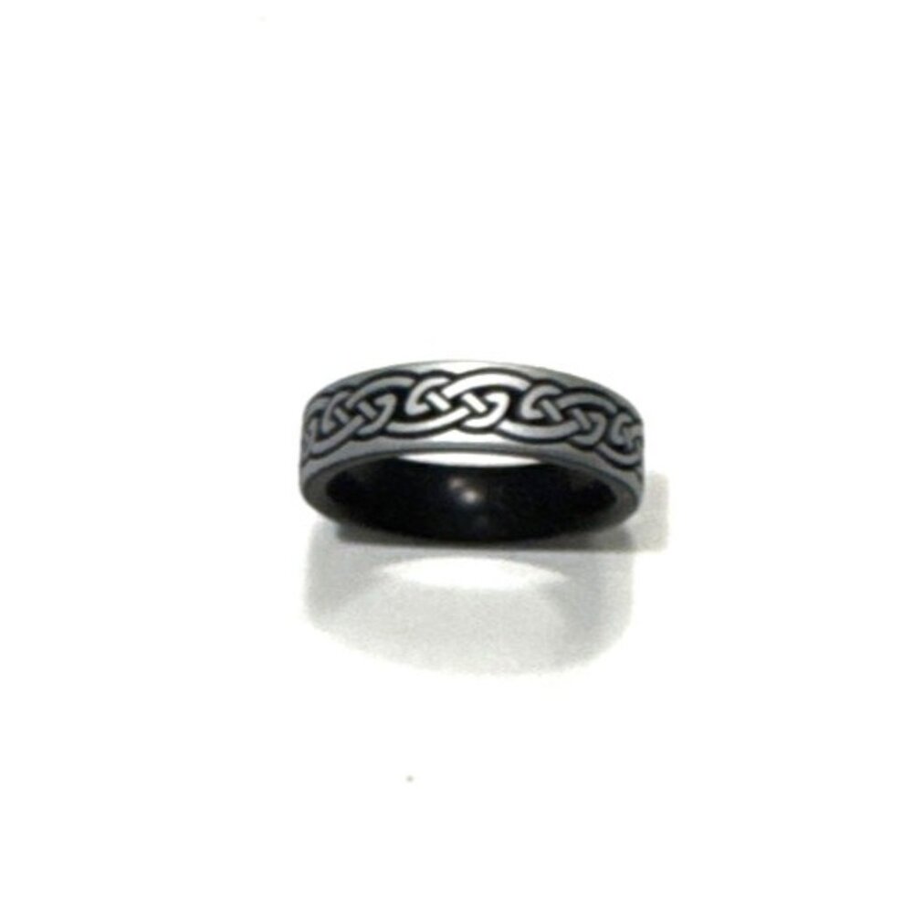 KNOT THEORY Celtic Infinity Silicone Ring ~ Dual Layer Engraved Size 10